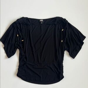 INC International Concepts Black Blouse Elegant Design